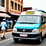 Minibus Taxi Scene**

"A vibrant and bustling street scene in Johannesburg, South Africa, featuring a colorful minibus taxi picking up passengers. People are fully clothed in modest, everyday attire. Background shows shops and street vendors. Safe for work, appropriate content, fully clothed, perfect anatomy, natural proportions, professional photography, high quality, family-friendly."

**